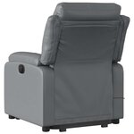 vidaXL Fauteuil inclinable de massage électrique gris similicuir