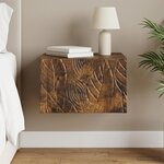 vidaXL Table d'appoint murale Chêne fumé 34 5 x 33 x 20 cm
