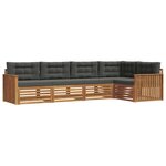 vidaXL Ensemble de canapés d'extérieur 5 pc Naturel et Anthracite