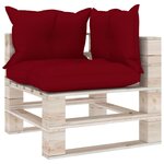 Vidaxl salon de jardin palette 8 pièces avec coussins bois de pin