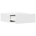 vidaXL Table de chevet flottante Blanc 40x30x15 cm Bois d'ingénierie