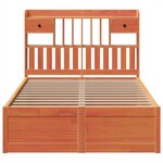 vidaXL Cadre de lit sans matelas cire marron 120x200cm bois pin massif