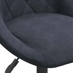 vidaXL Chaises pivotantes à dîner lot de 2 Gris foncé Velours