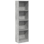vidaXL Bibliothèque gris béton 40x24x143 cm bois d'ingénierie