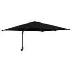 vidaXL Parasol de jardin Noir 248.5 x 247.5 x 160 cm tissu