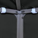 vidaXL Toile de toit de belvédère 2 niveaux 310 g/m² 3x3 m Noir