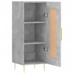vidaXL Buffet Gris béton 34 5x34x90 cm Bois d'ingénierie