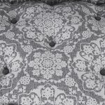 Sofa poof modulable convertible 4 places en tissu gris clair