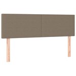 vidaXL Lit ottoman avec matelas et LED taupe 140x190 cm tissu