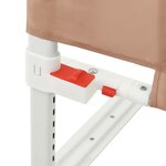 vidaXL Barrière de sécurité de lit d'enfant Taupe 200x25 cm Tissu