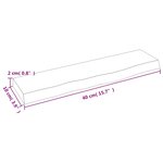 vidaXL Étagère murale marron foncé 40x10x2 cm bois chêne massif traité