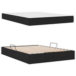 vidaXL Lit avec rangement et matelas Noir 140 x 190 cm Polyester