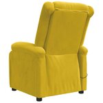 vidaXL Fauteuil électrique de massage Jaune Velours
