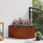 vidaXL Jardinière d'Angle Rouillé 60 x 60 x 35 cm