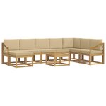 vidaXL Ensemble de canapés d'extérieur 9 pc Blanc et Beige
