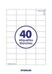 200 planches a4 - 56 étiquettes 52,5 mm x 29,7 mm autocollantes blanche par planche pour tous types imprimantes - jet d'encre/laser/photocopieuse