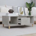 vidaXL Table basse Gris béton 90x50x36 5 cm Bois d'ingénierie