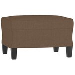 vidaXL Fauteuil avec repose-pied Marron 60 cm Tissu