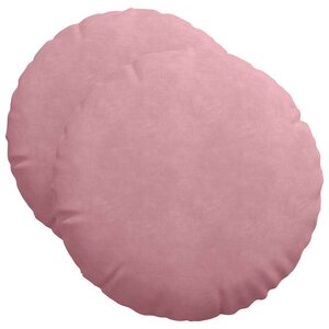 vidaXL Coussins de siège 2 Pièces Rose Ø 40 x 13 cm Velours