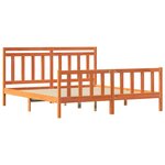vidaXL Cadre de lit 2 Pièces Cire marron 205 5 x 185 5 x 100 cm