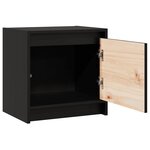 vidaXL Tables de chevet 2 Pièces Noir 40x30 5x40 cm Bois de pin massif