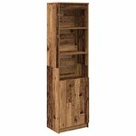 vidaXL Buffet haut vieux bois 50x35x180 cm bois d'ingénierie