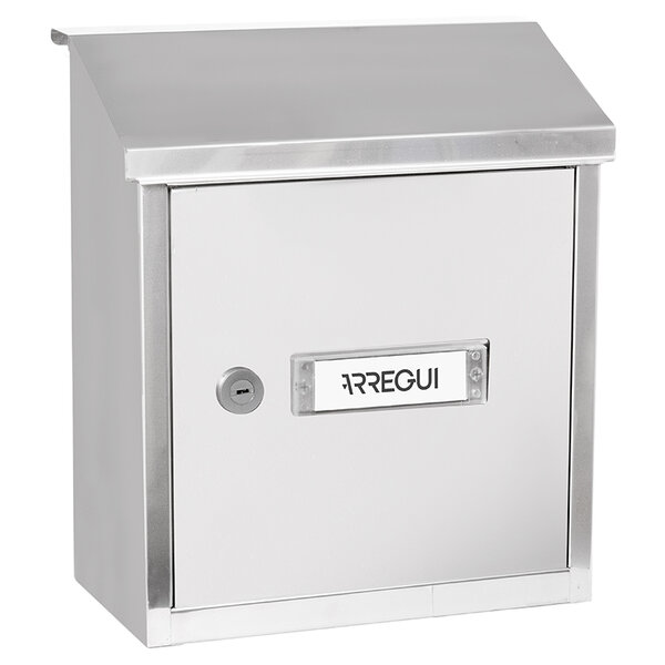 Boîte aux lettres en acier inoxydable porte  mur et portail. V4097  Fente de 23 x 4 cm