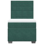 vidaXL Sommier à lattes de lit avec matelas Vert foncé 100x200 cm