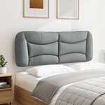 vidaXL Coussin de tête de lit Hvar gris clair 120 cm tissu