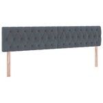 vidaXL Lit de Rangement avec matelas Gris foncé 200 x 200 cm Velours