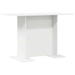 vidaXL Table de salle à manger Blanc 110 x 60 x 75 cm