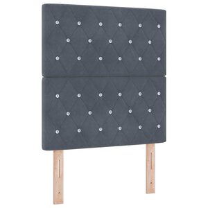 vidaXL Tête de Lit LED Argyle Gris foncé 80 cm Velours