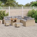 vidaXL Ensemble de canapé de jardin 17 Pièces Beige et Gris clair