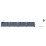 vidaXL Pots de jardin Gris clair 160 x 40 x 22 cm Acier