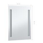 vidaXL Miroir mural à LED pour salle de bains 60x80 cm