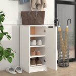 vidaXL Armoire à chaussures Blanc 30x35x70 cm Bois d'ingénierie