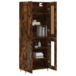 vidaXL Buffet haut Chêne fumé 69 5x34x180 cm Bois d'ingénierie