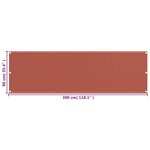 vidaXL Écran de balcon Terre cuite 90x300 cm PEHD