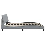 vidaXL Cadre de lit sans matelas gris clair 200x200 cm tissu