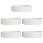 vidaXL Pots de jardin 5 Pièces Blanc 80 x 80 x 20 cm Acier