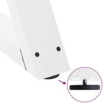 vidaXL Pieds de table à manger 2 pièces Blanc 90 x (72-73 3) cm Acier