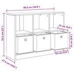 vidaXL Buffet Gris béton 88 5 x 27 5 x 63 5 cm