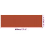 vidaXL Écran de balcon Orange 120x400 cm PEHD