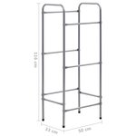 vidaXL Étagère de rangement pour 3 caisses Argenté 50x33x116 cm Acier