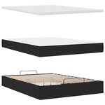 VidaXL Cadre de lit ottoman avec matelas noir 140x190 cm tissu