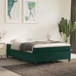 vidaXL Cadre de lit vert foncé 140x200 cm velours