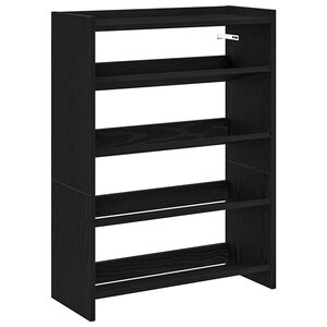 vidaXL Étagère à chaussures noir 60x25x81 cm bois d'ingénierie