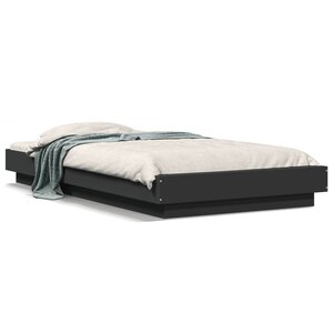 vidaXL Cadre de lit sans matelas noir 75x190 cm