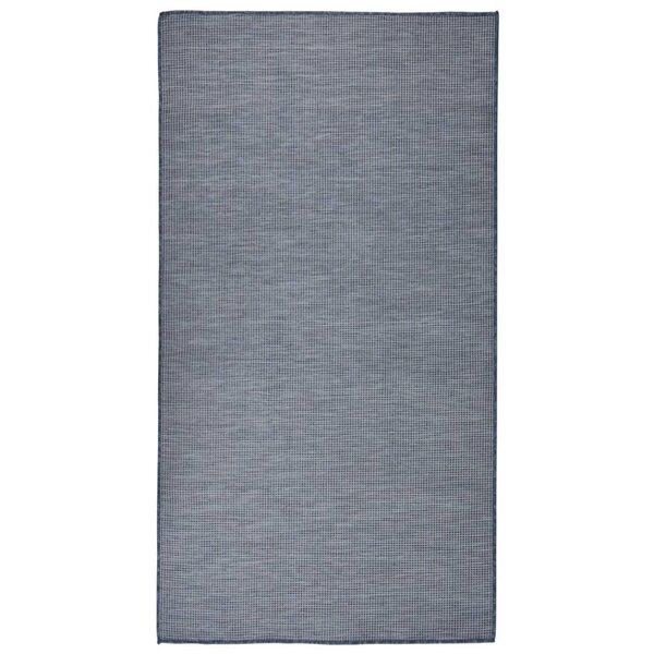 vidaXL Tapis à tissage plat d'extérieur 80x150 cm Bleu