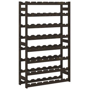 vidaXL Casier à bouteilles pour 56 bouteilles noir bois pin solide